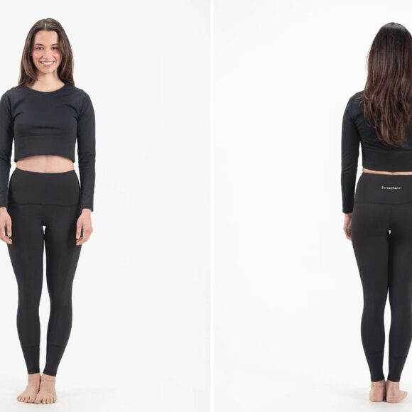 Sweetflexx Full length | Hi-Rise | Resistance Band Leggings | Black EUC Size 12 - Picture 4 of 9